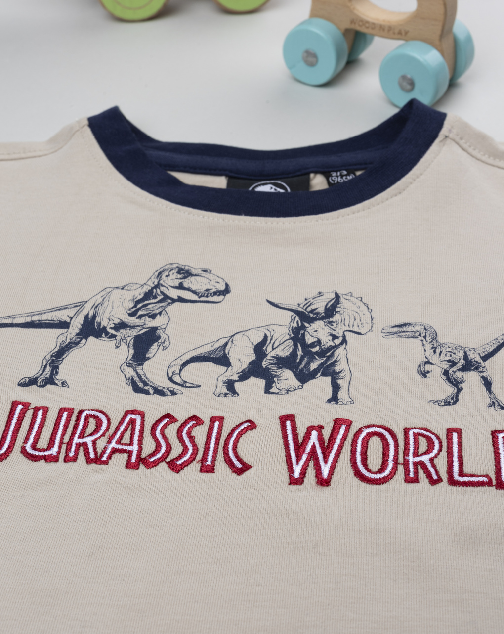 T-shirt beige bambino jurassic world