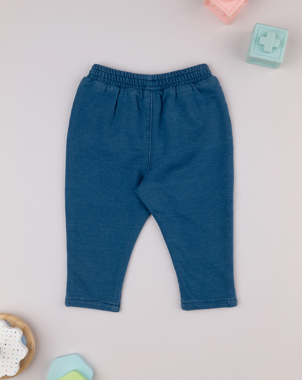 Jegging bimba blu denim con tasche