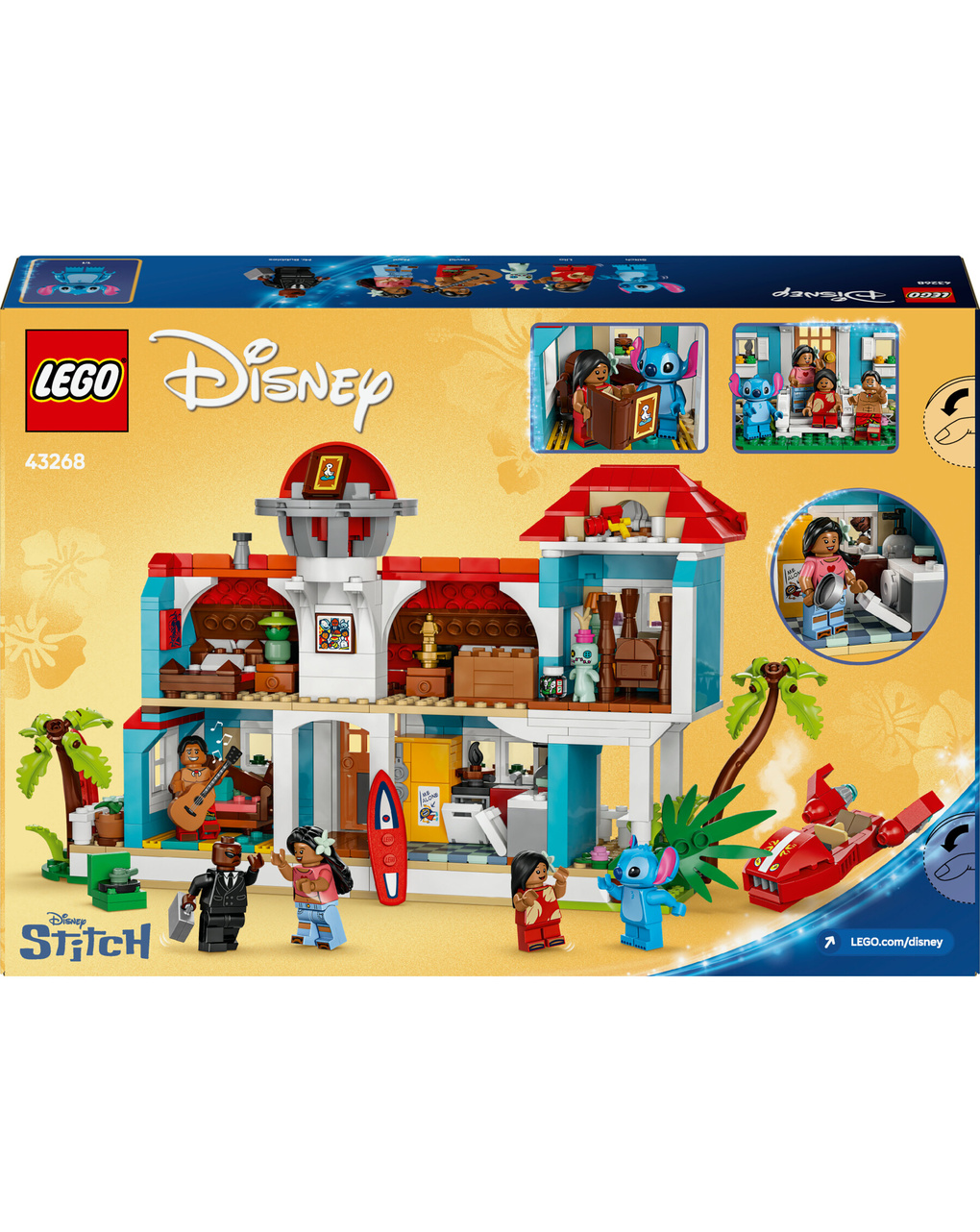 Lego disney - 43268- la casa sulla spiaggia di lilo & stitich - 9+