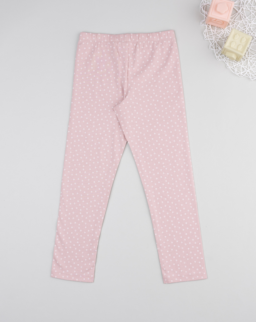 Legging bambina rosa fiori allover