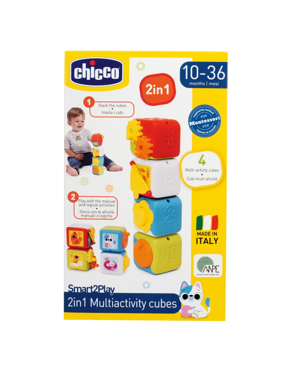 Gioco s2p cubi multiattivita' 2in1 - 10m+ - chicco