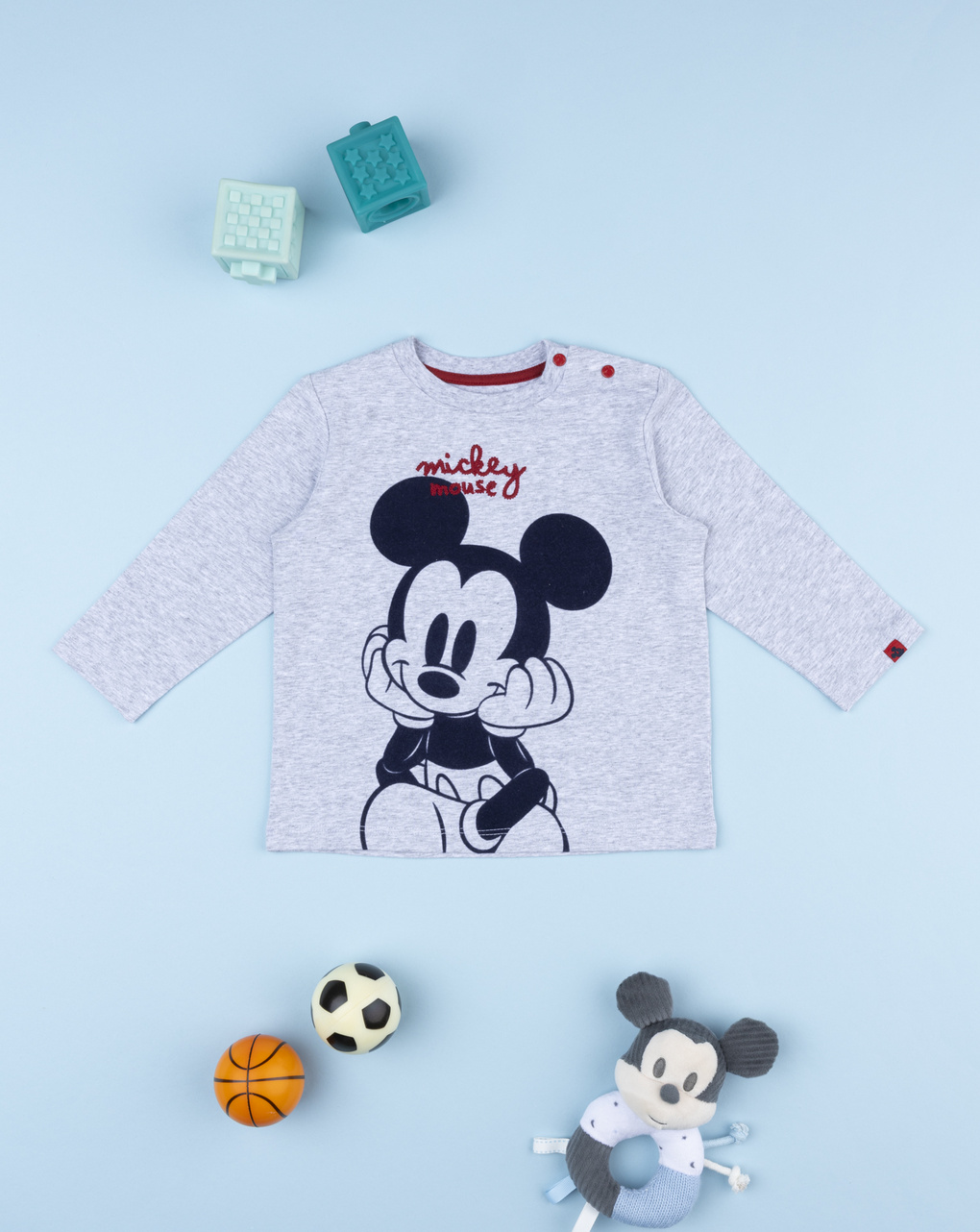 T-shirt girigia bimbo topolino
