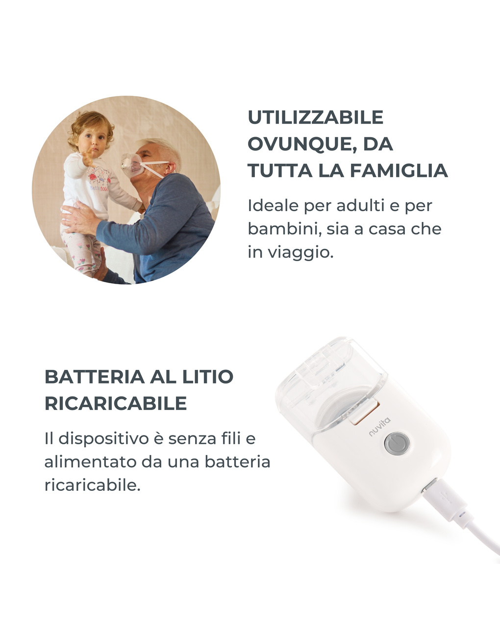 Aerosol indossabile con tecnologia mesh - nuvita