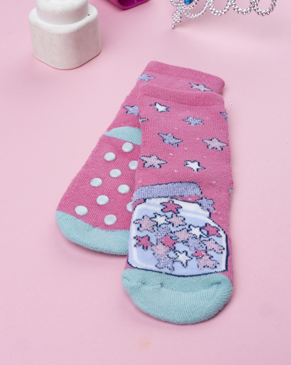 Antiscivolo bimba fucsia unicorno