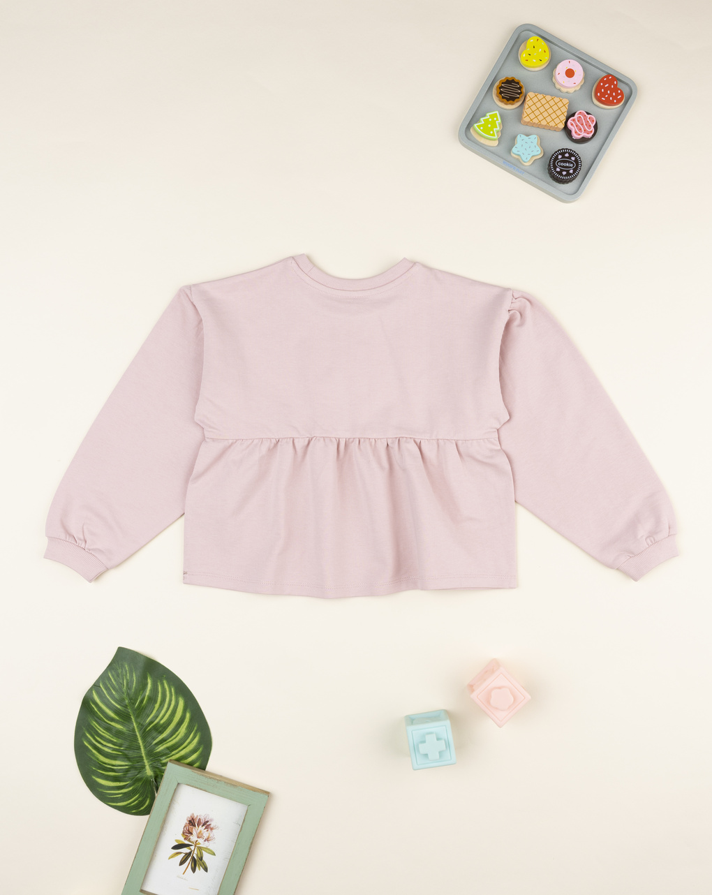 Felpa bimba rosa stampa margherite