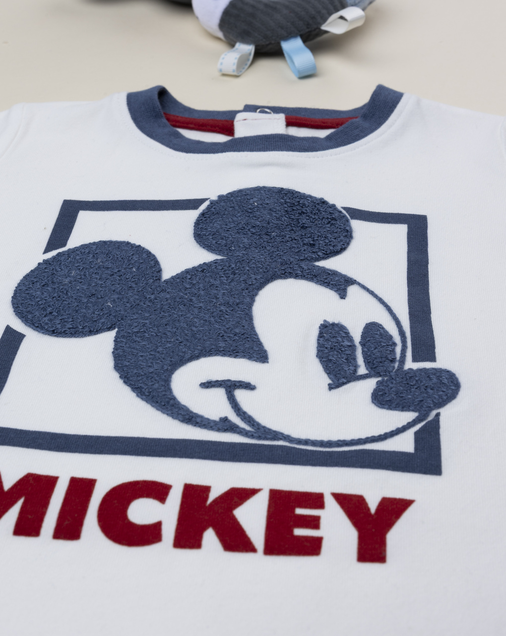 T-shirt bimbo mickey mouse bianca/blu