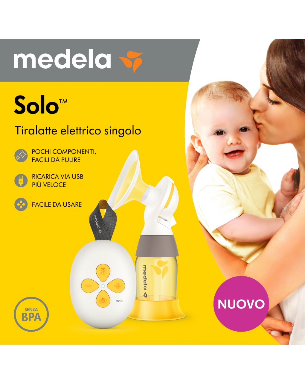 Tiralatte elettrico singolo solo - medela
