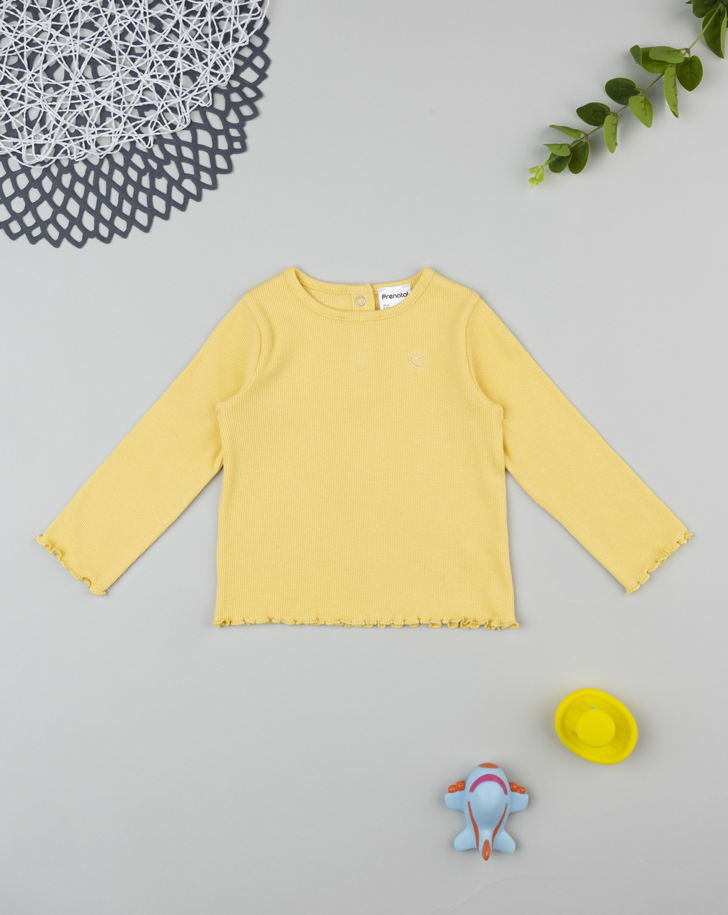 T-shirt costina  bimba gialla