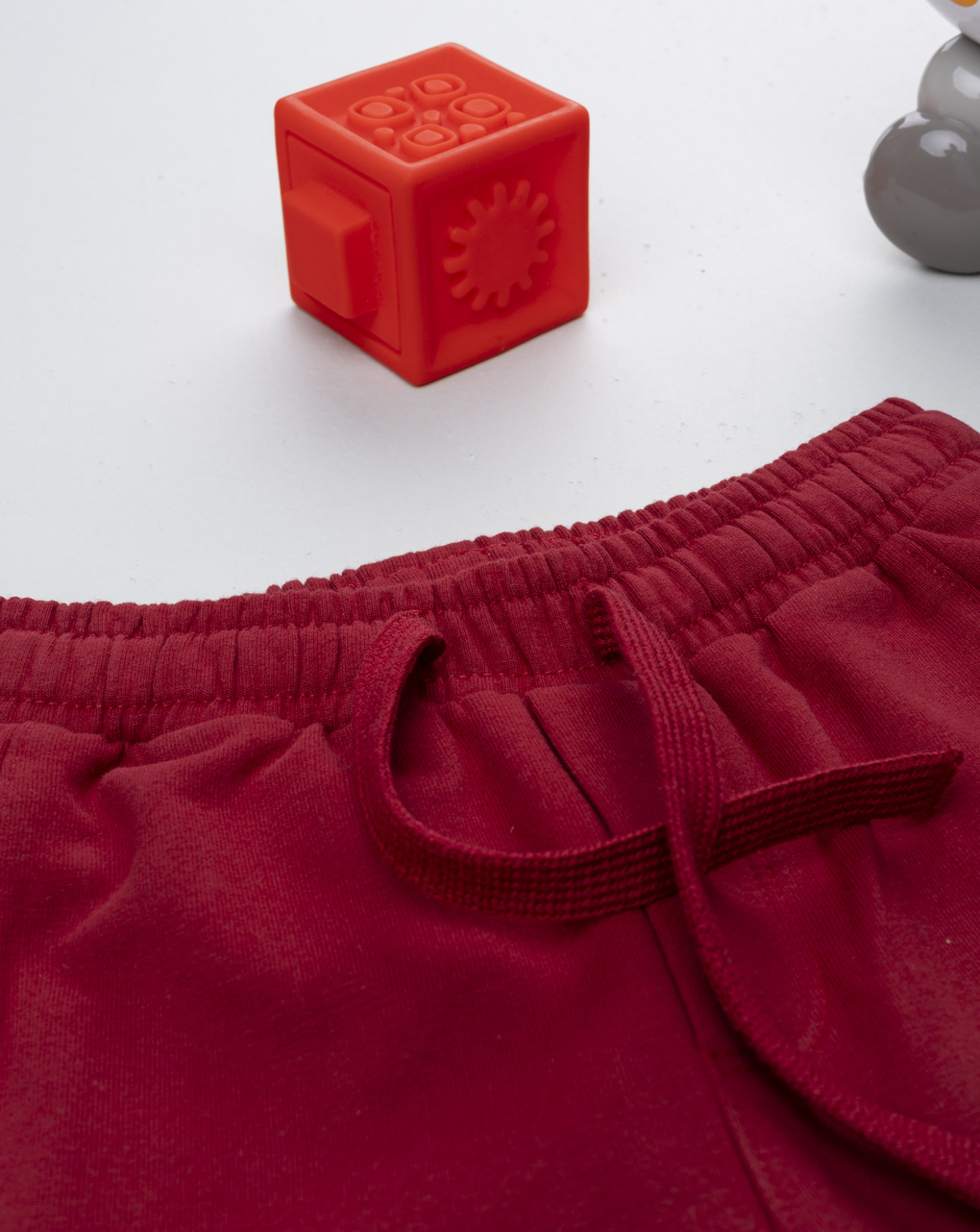 Pantalone felpato bimbo bordeaux