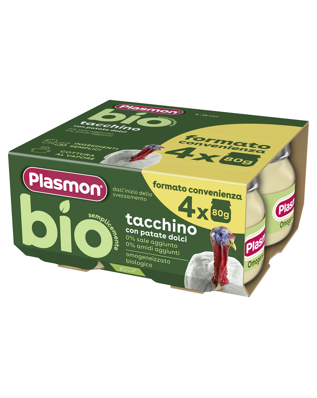 Omogeneizzato bio - tacchino 4x80g - plasmon