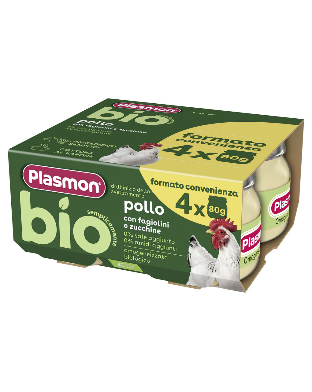 Omogeneizzato bio - pollo 4x80g - plasmon