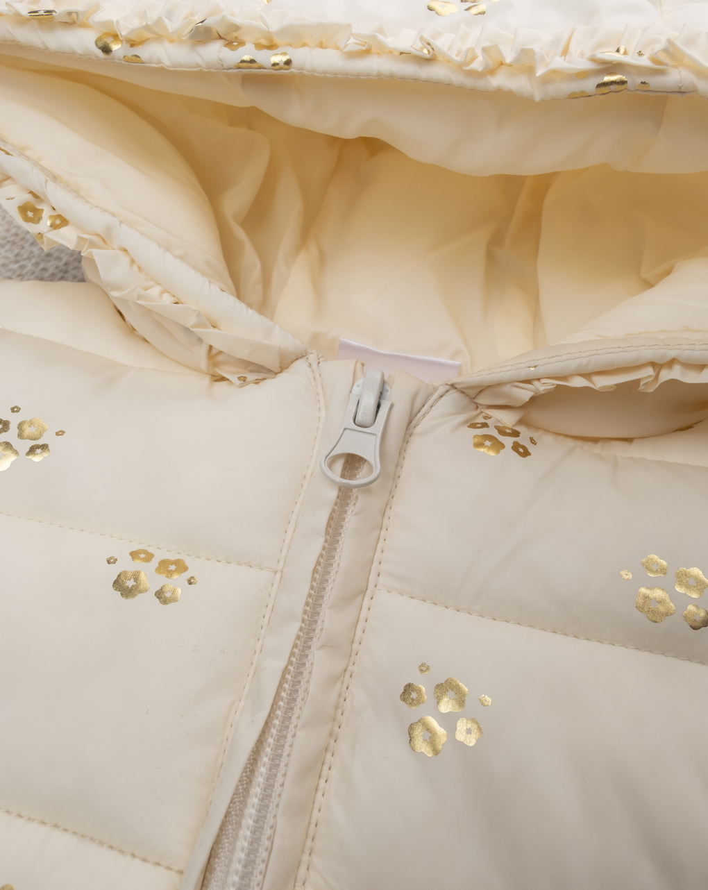 Giacca bimba panna con allover