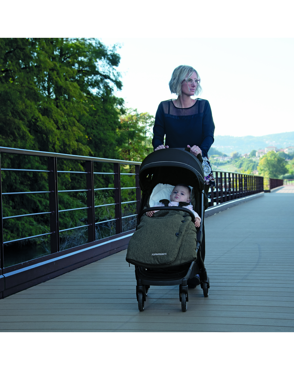 Sacco invernale termico per passeggino trendy melange graphite - foppapedretti