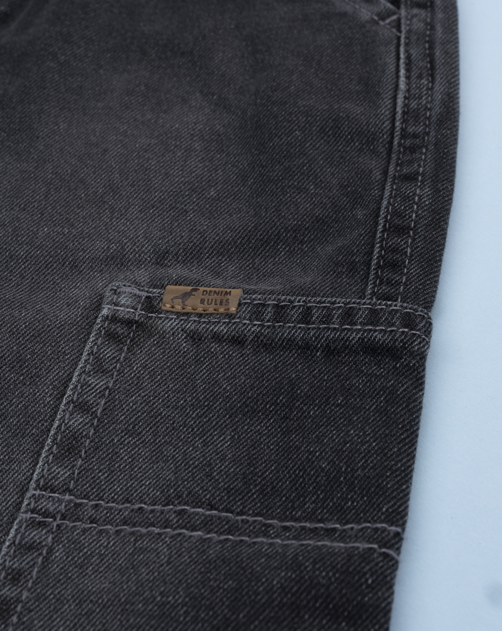 Pantalone denim bimbo grigio