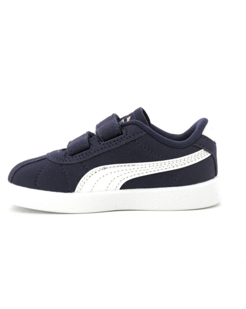 Scarpa puma bambino scamosciata royal banda bianca