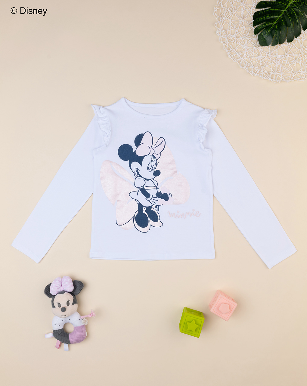 T-shirt bimba minnie bianca
