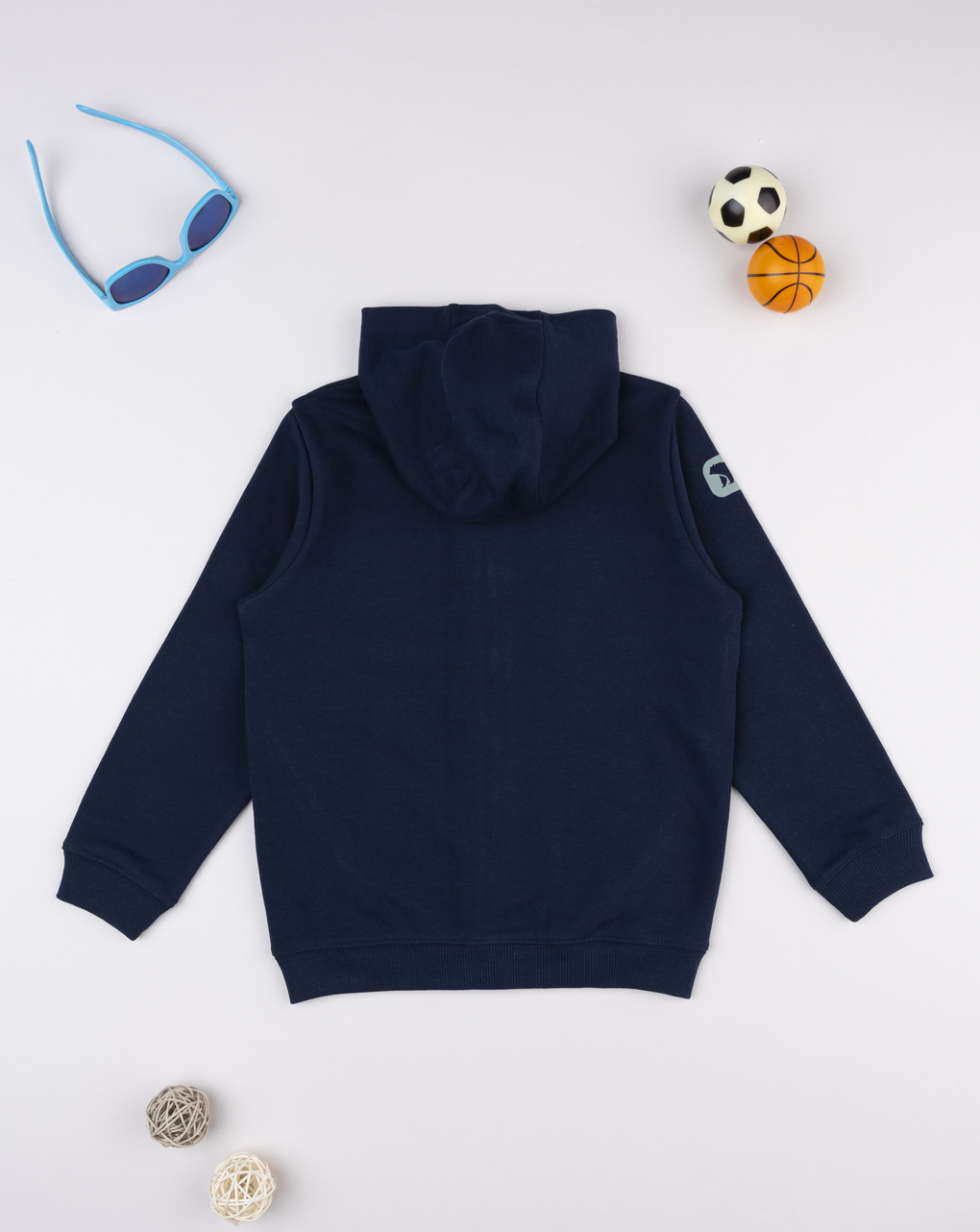 Felpa con cappuccio bambino blu scuro