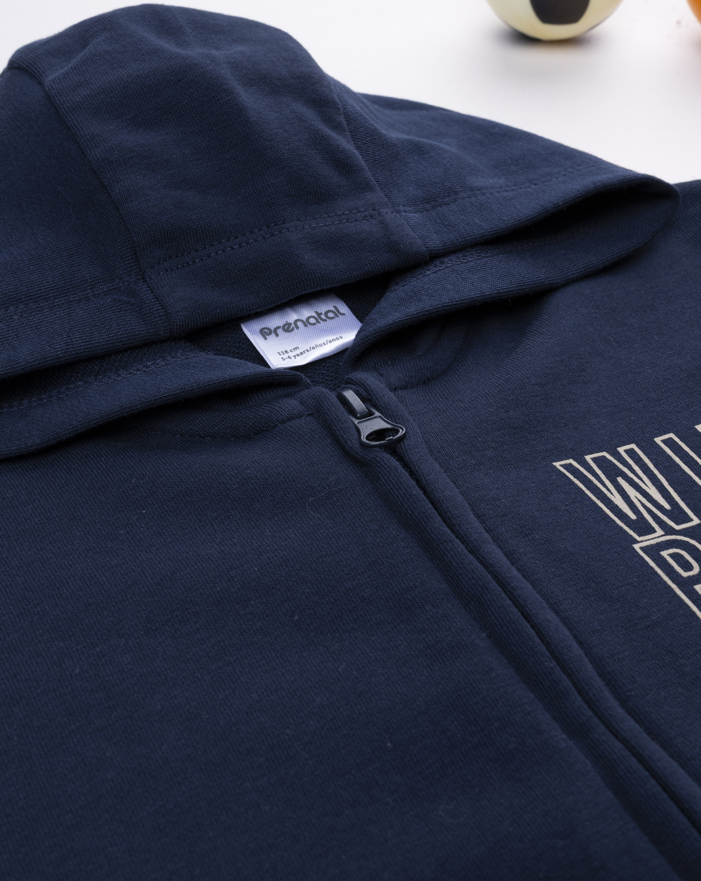 Felpa con cappuccio bambino blu scuro