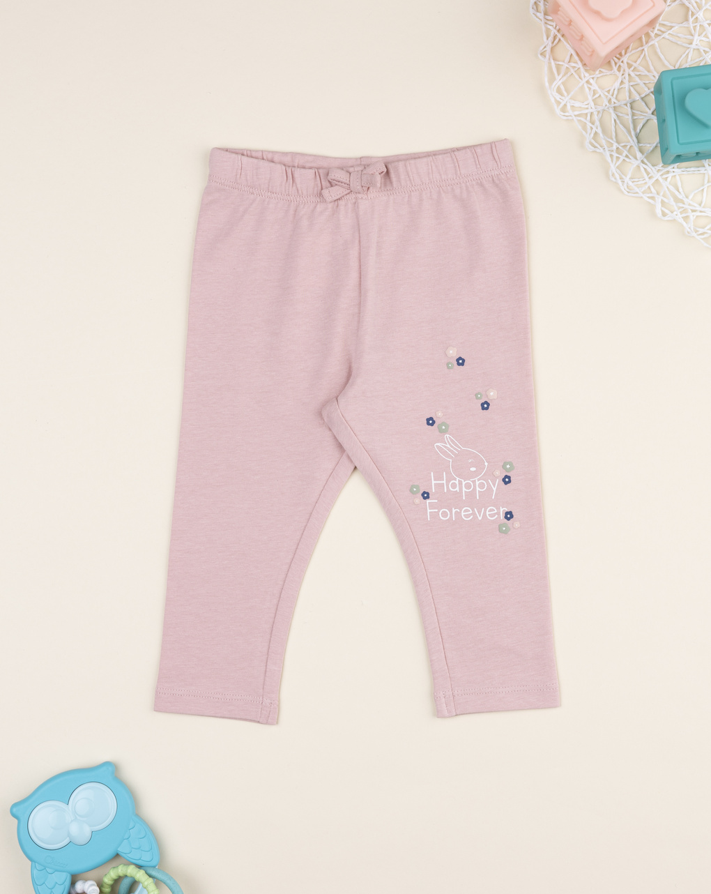 Legging bimba rosa stampato