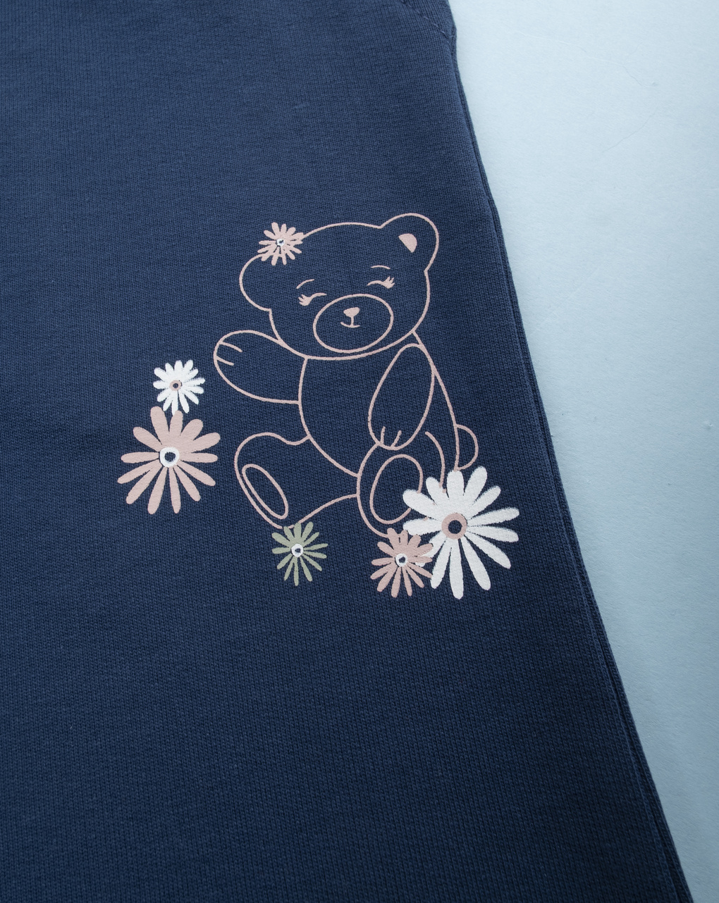 Pantalone felpato bimba blu