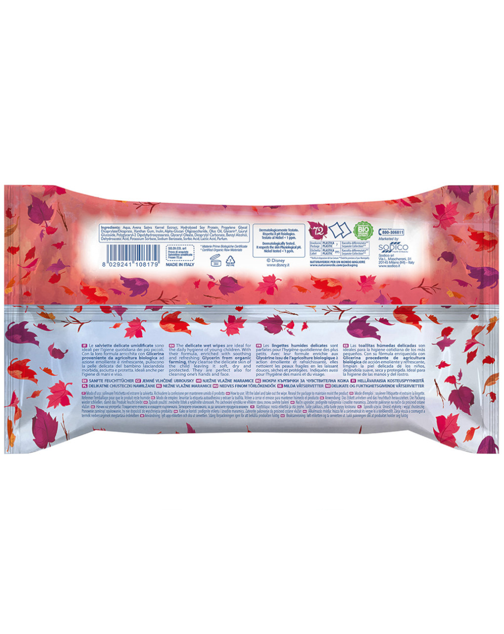 Salviettine umidificate frozen 2  72pz - naturaverde