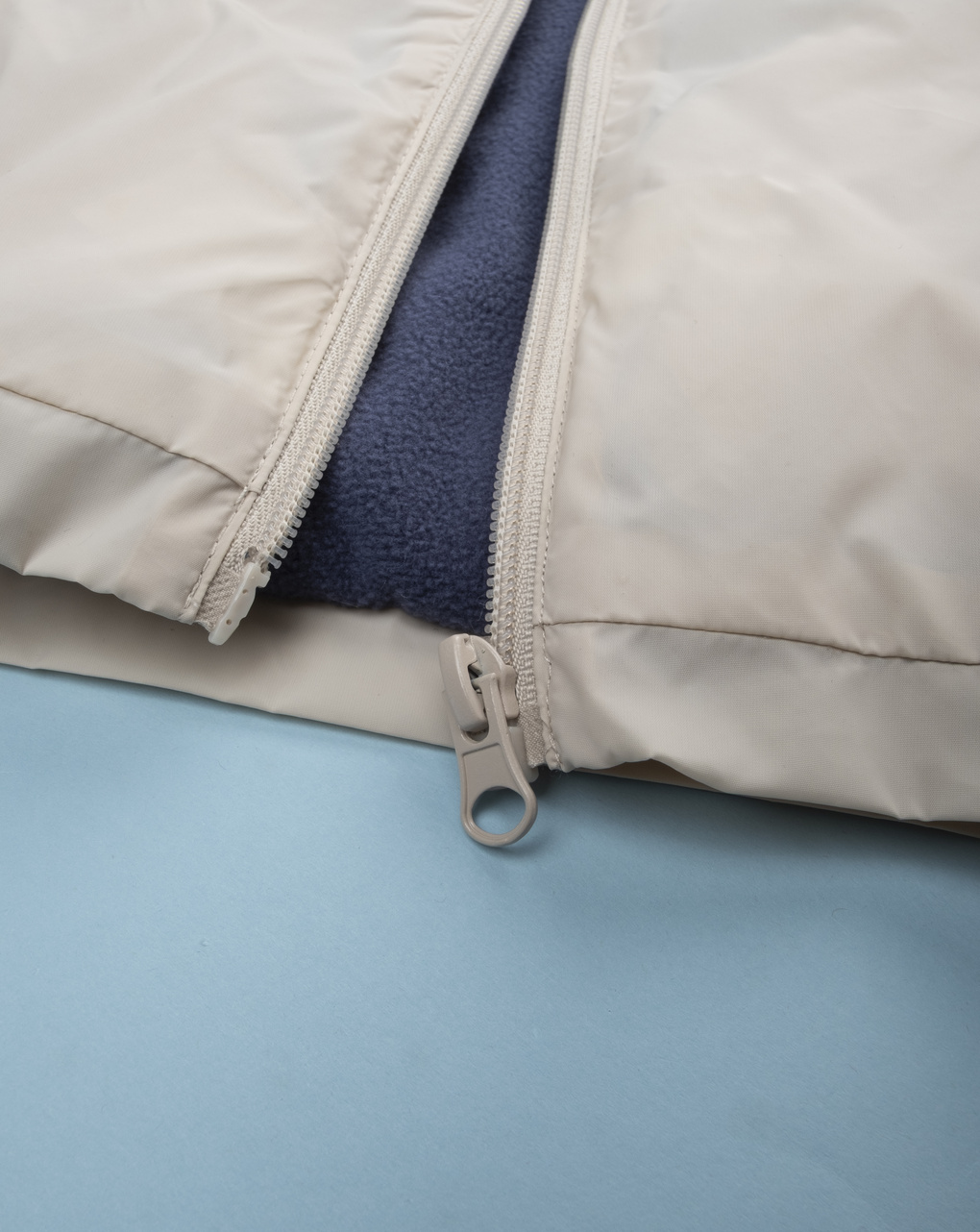 Giubbino bimbo beige materiale riciclato