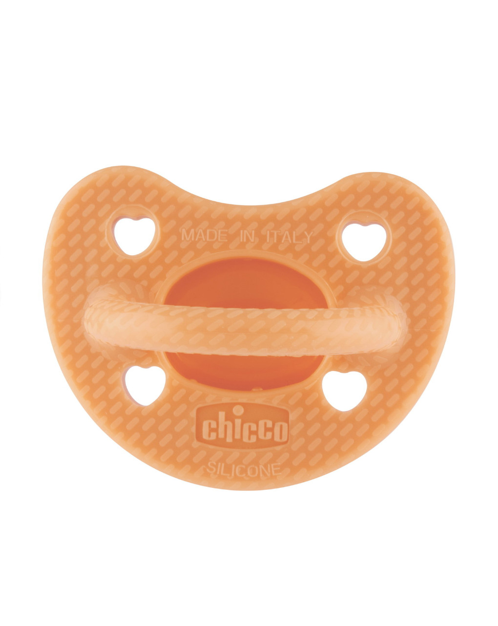 Gommotto silicone luxe 6-16m 2pz arancio/trasparente - chicco