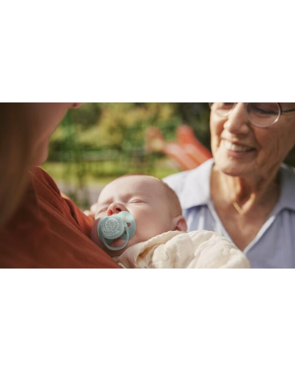 Succhietti ultra soft 0-6m pastello crema e azzurro con decorazioni, a base vegetale - set da 2 ciucci - philips avent