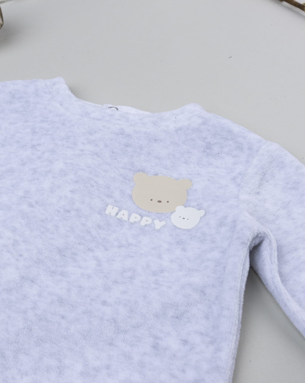 Pack 2 completi neonato bianco/grigio