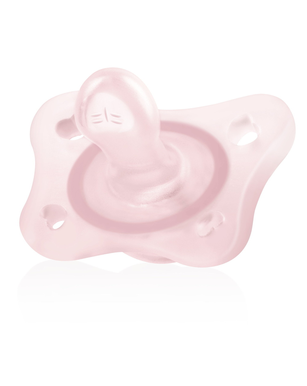Gommottino silicone rosa 0-2 mesi - 2 pz - chicco