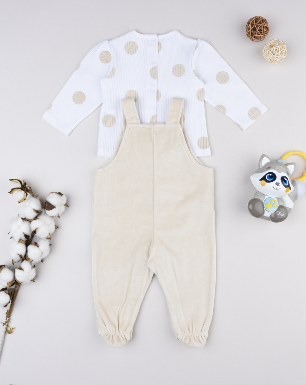 Completo due pezzi neonata coccinella