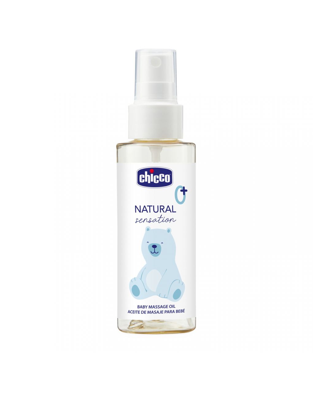 Baby olio massaggio natural sensation 100ml - chicco