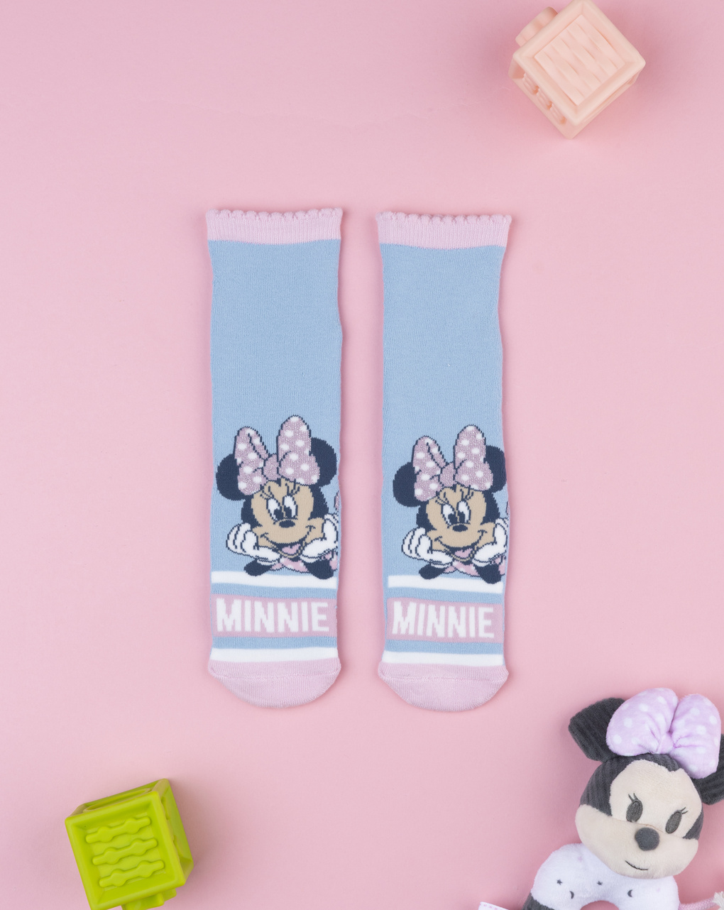Antiscivolo bimba azzurro/rosa minnie