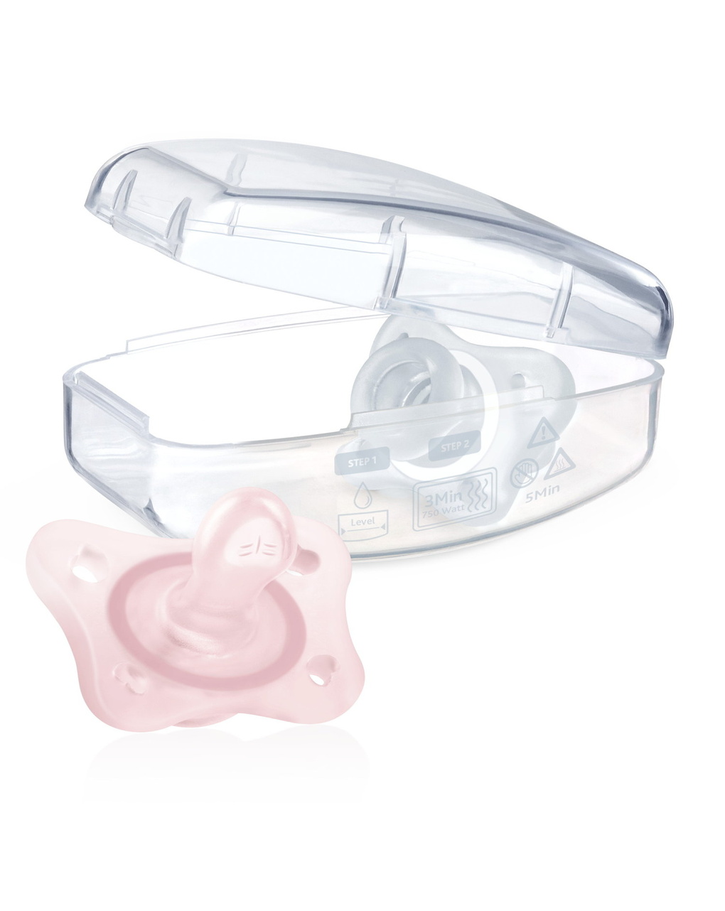 Gommottino silicone rosa 0-2 mesi - 2 pz - chicco