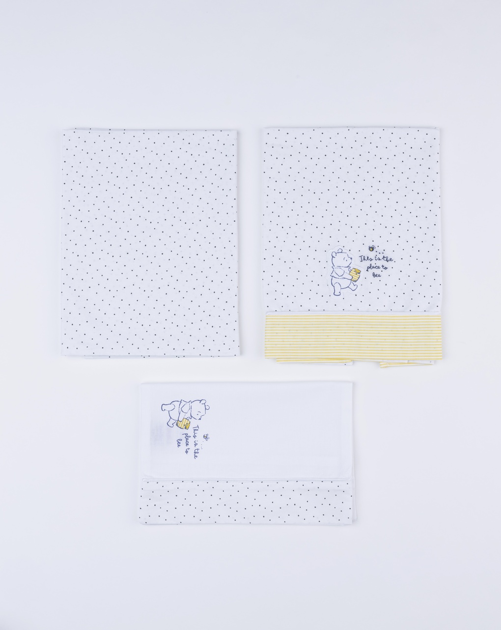 Pack 3 pezzi culla/carrozzina - completo winnie the pooh