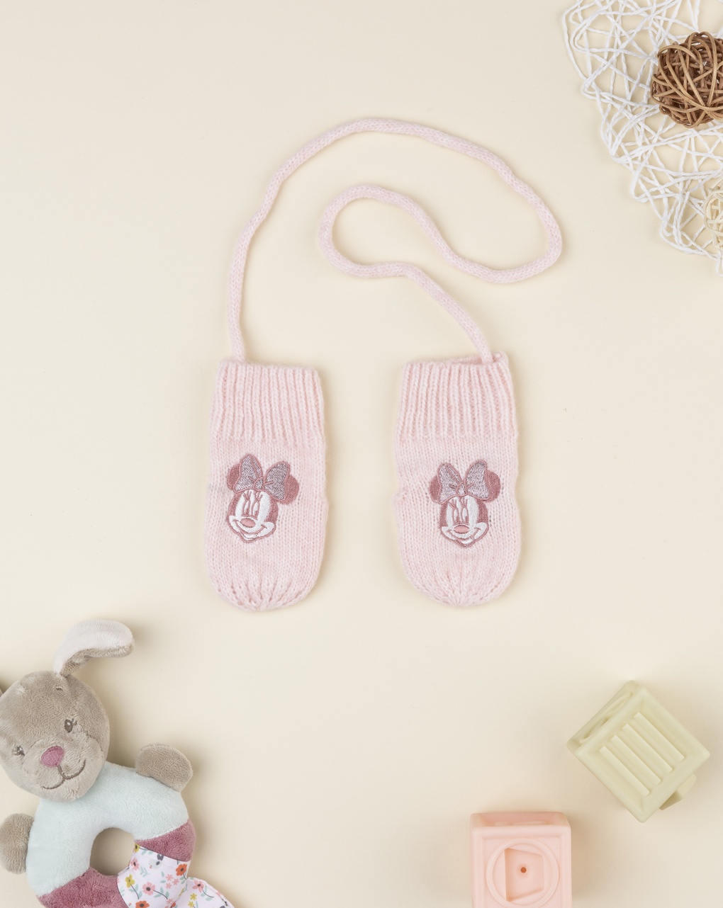 Muffole rosa bambina disney minnie