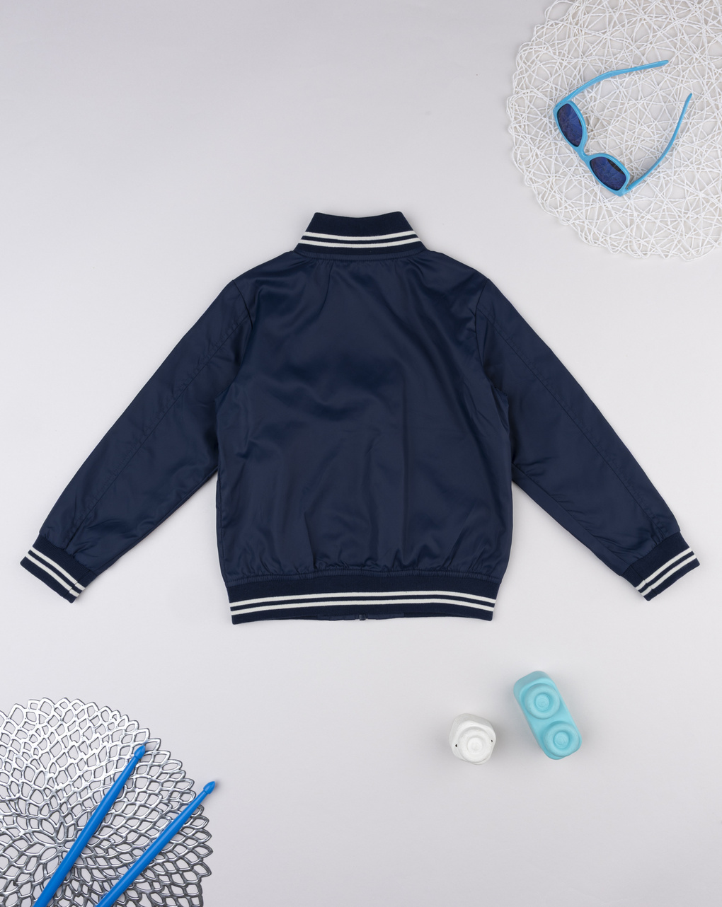 Bomber antivento bambino blu