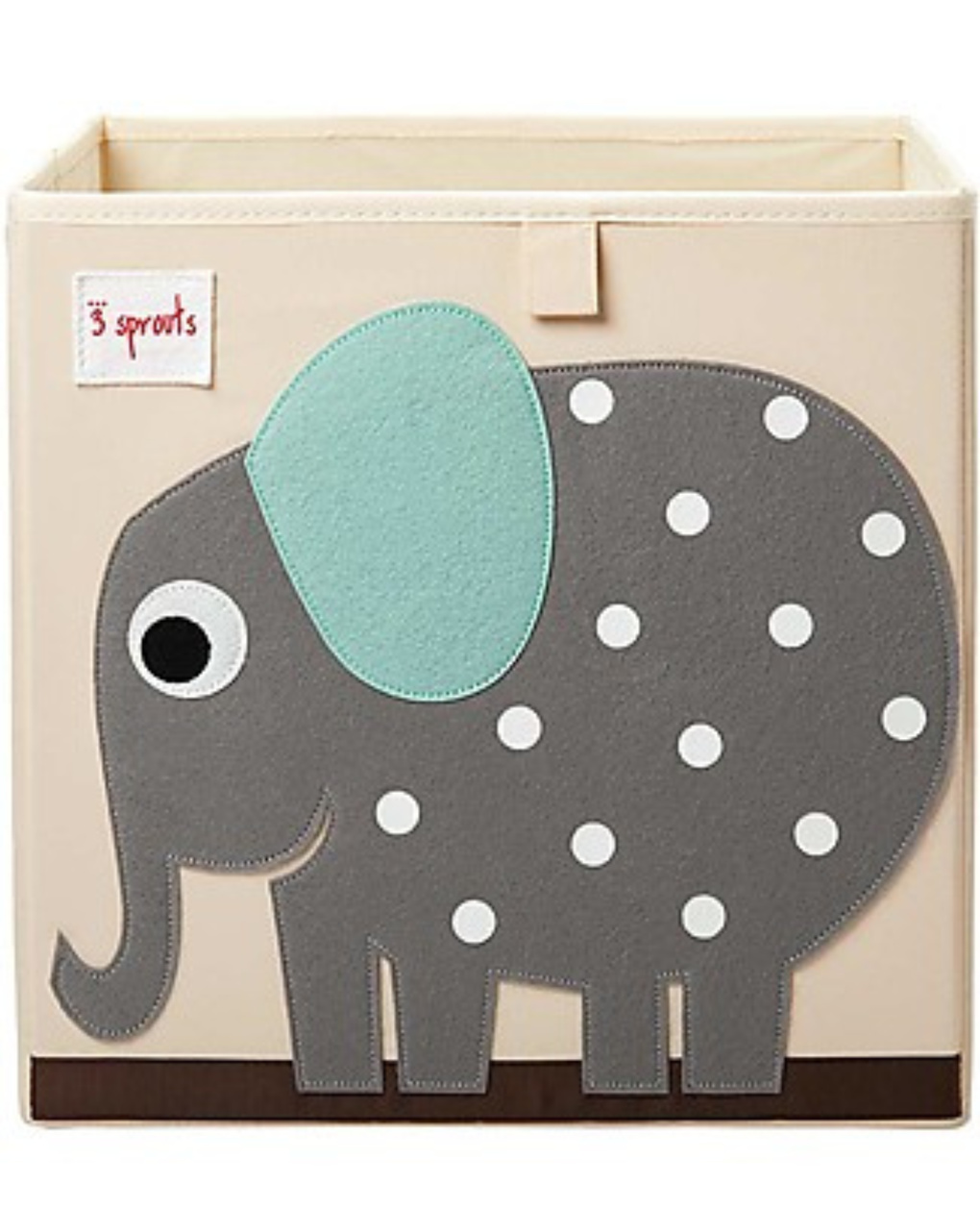 Contenitore portaoggetti beige elefante grigio - 3 sprouts