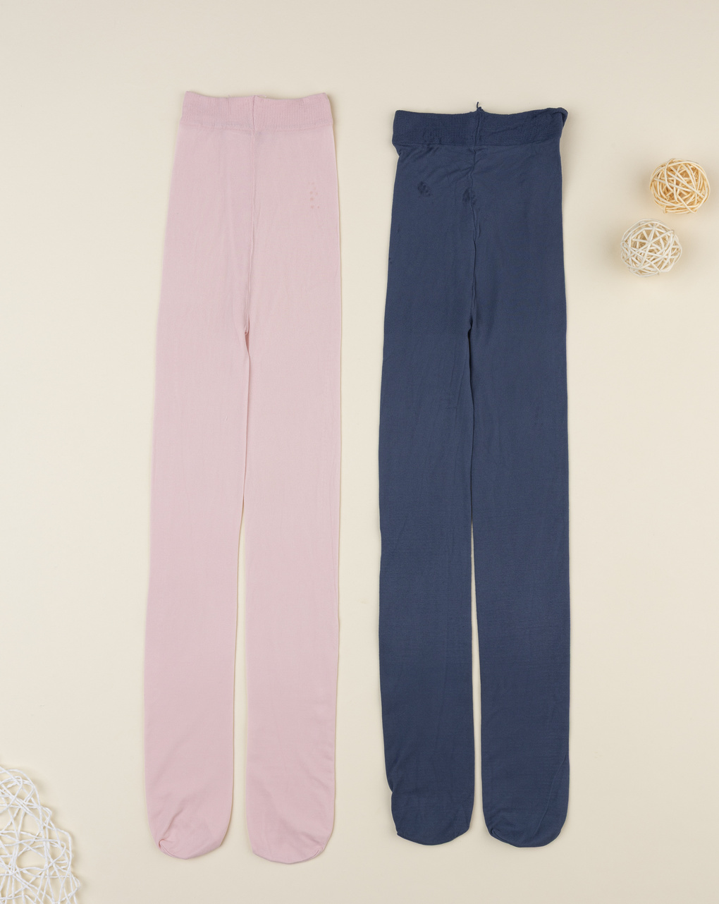 Collant microfibra bambina rosa/blu cuori