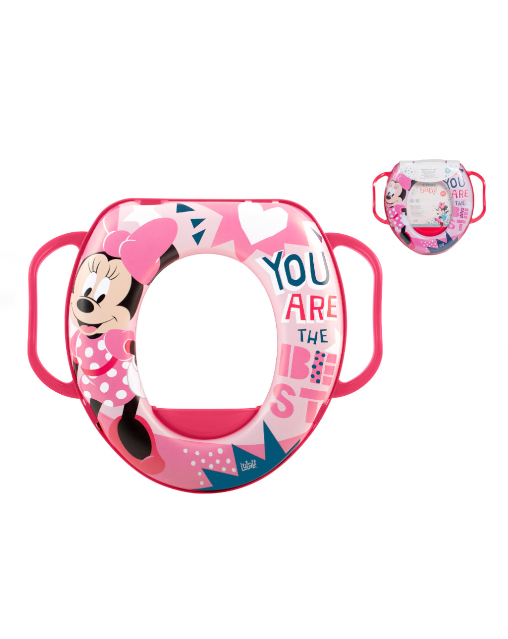 Riduttore wc rosa disney minnie icon con manici - lulabi