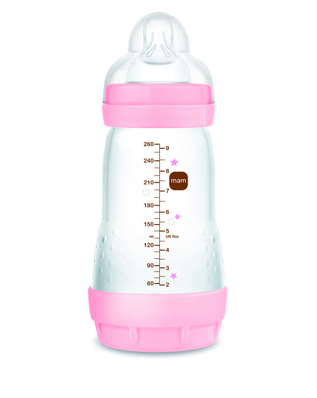 Biberon easy start 260ml bio-circolare conf. singola rosa - mam