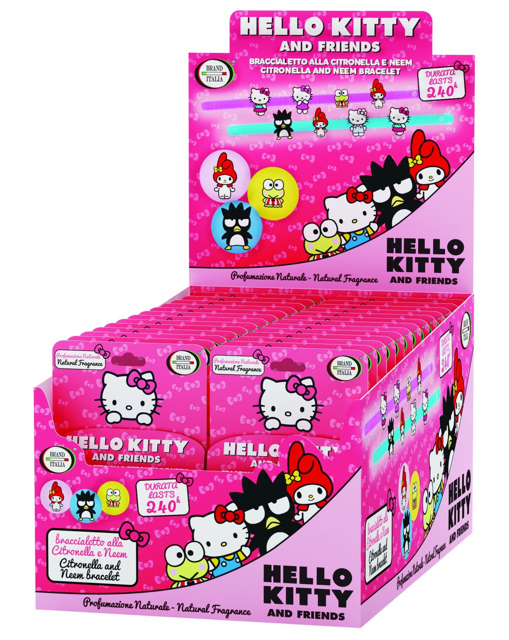 Hello kitty and friends braccialetto alla citronella e neem - brand italia