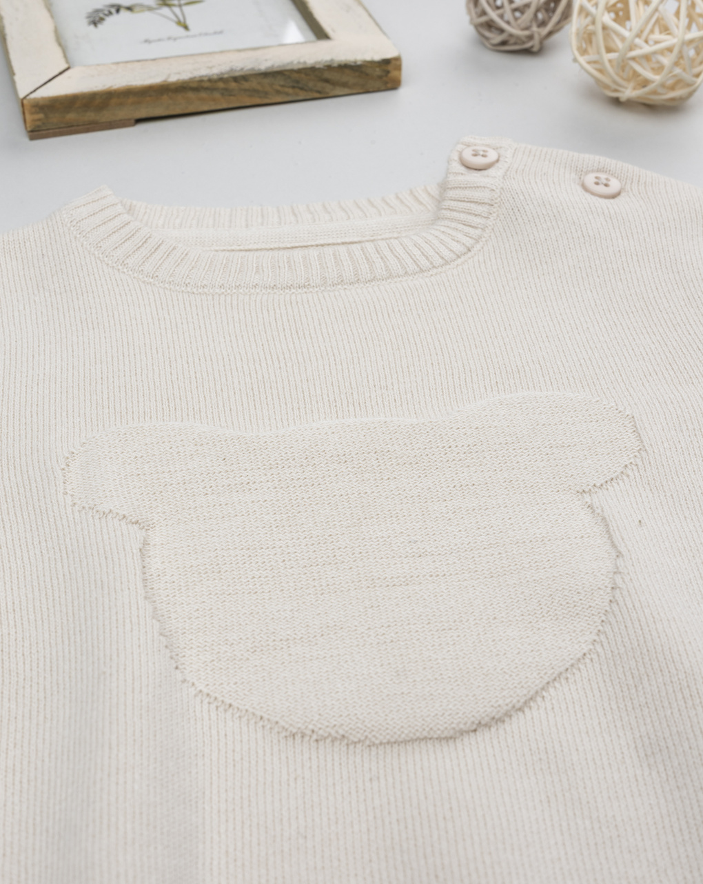 Maglia tricot bimbo beige