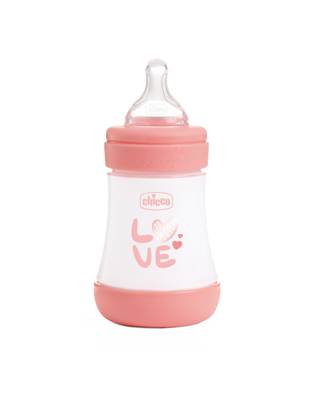 Biberon perfect5 rosa 150ml in silicone 1 foro - chicco