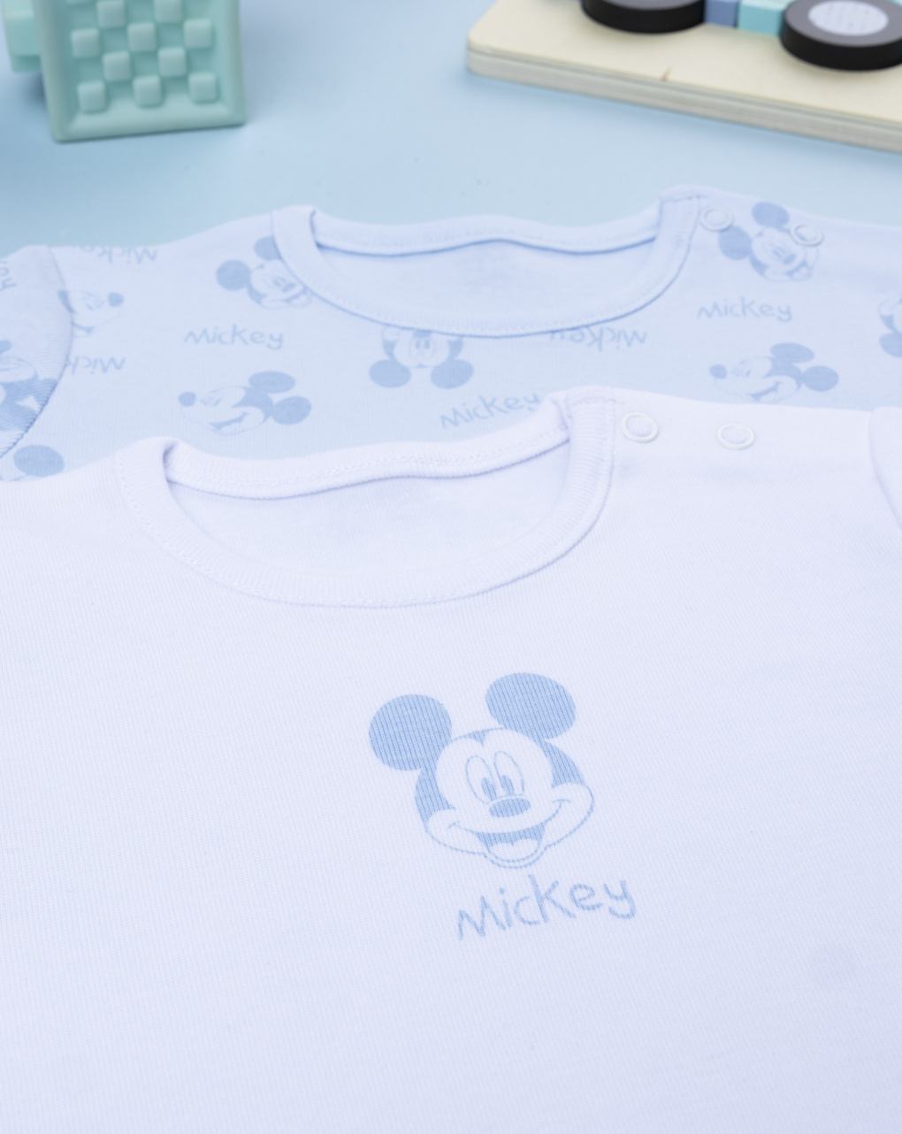 Body bimbo mickey mouse bianco/azzurro
