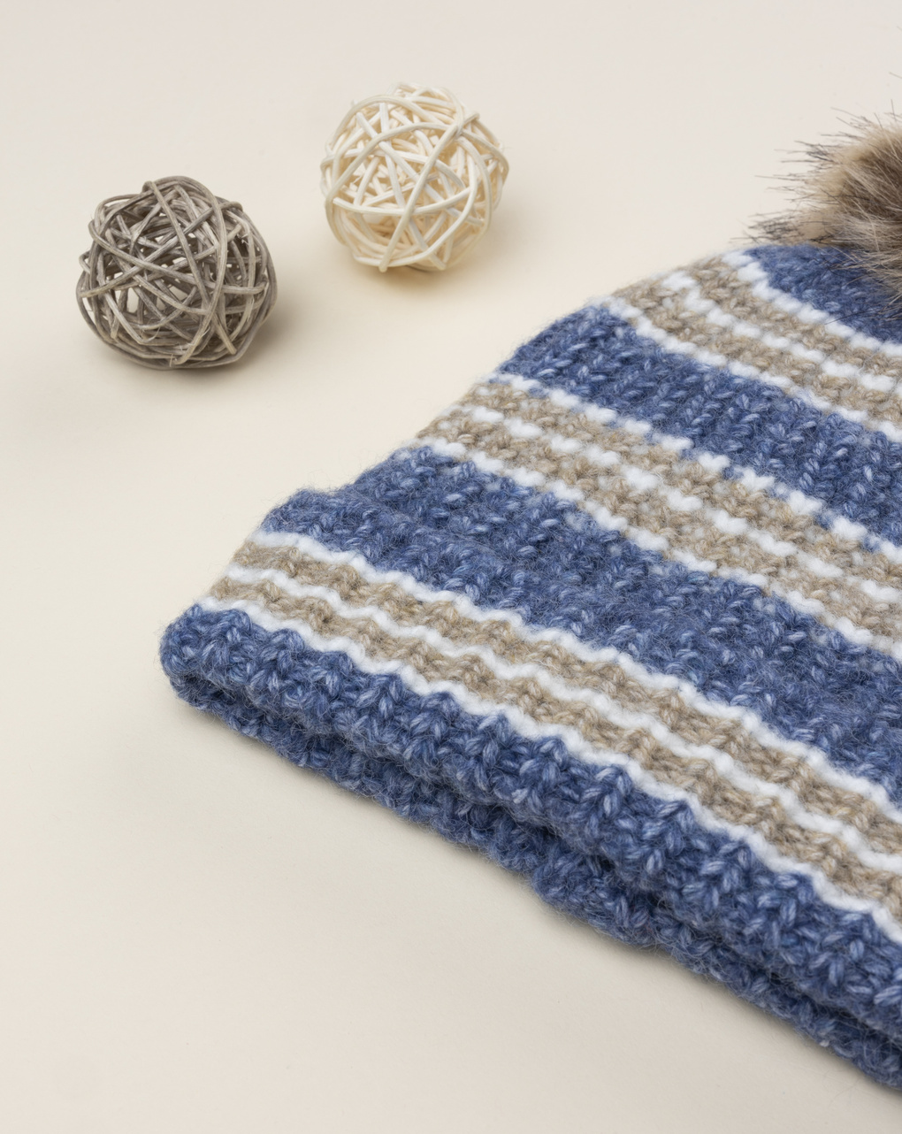 Cappello peruviano bimbo blu/marrone