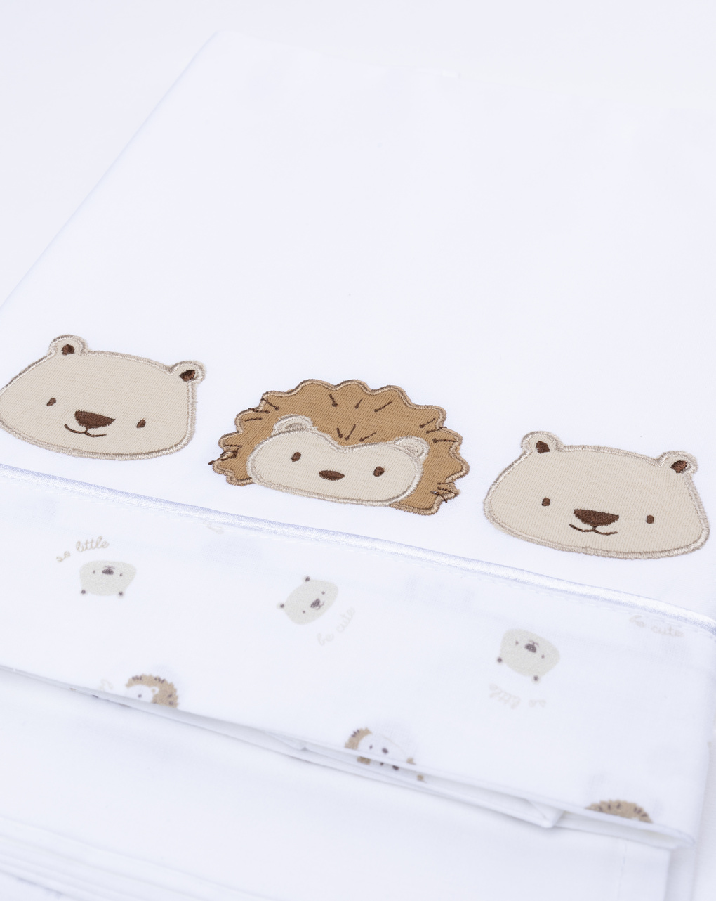 Pack 3 pezzi culla/carrozzina - completo neonato animaletti