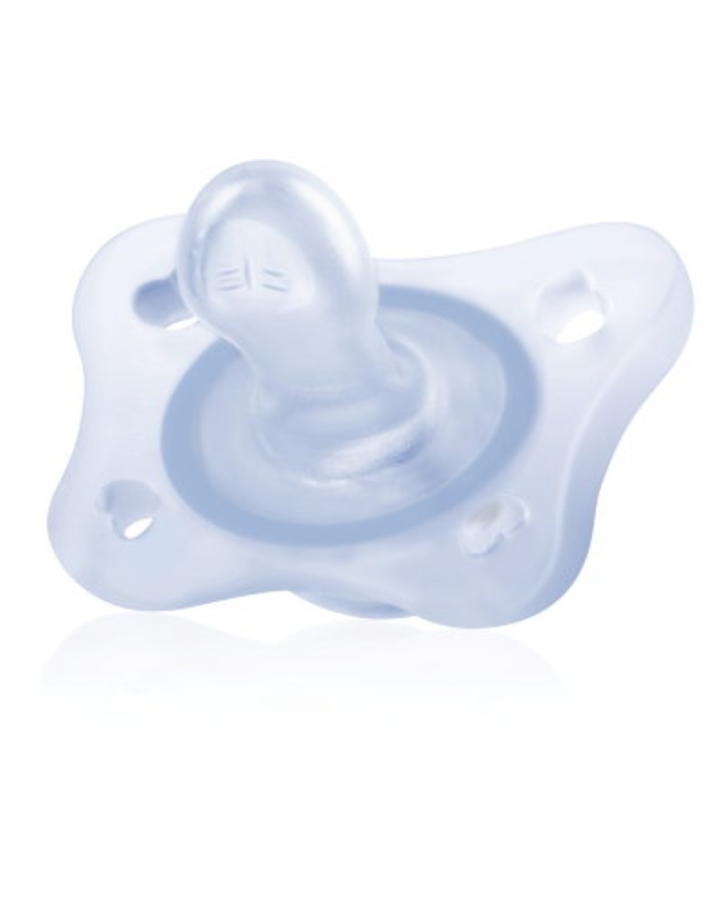 Gommottino silicone azzurro 0 -2m 2 pz - chicco