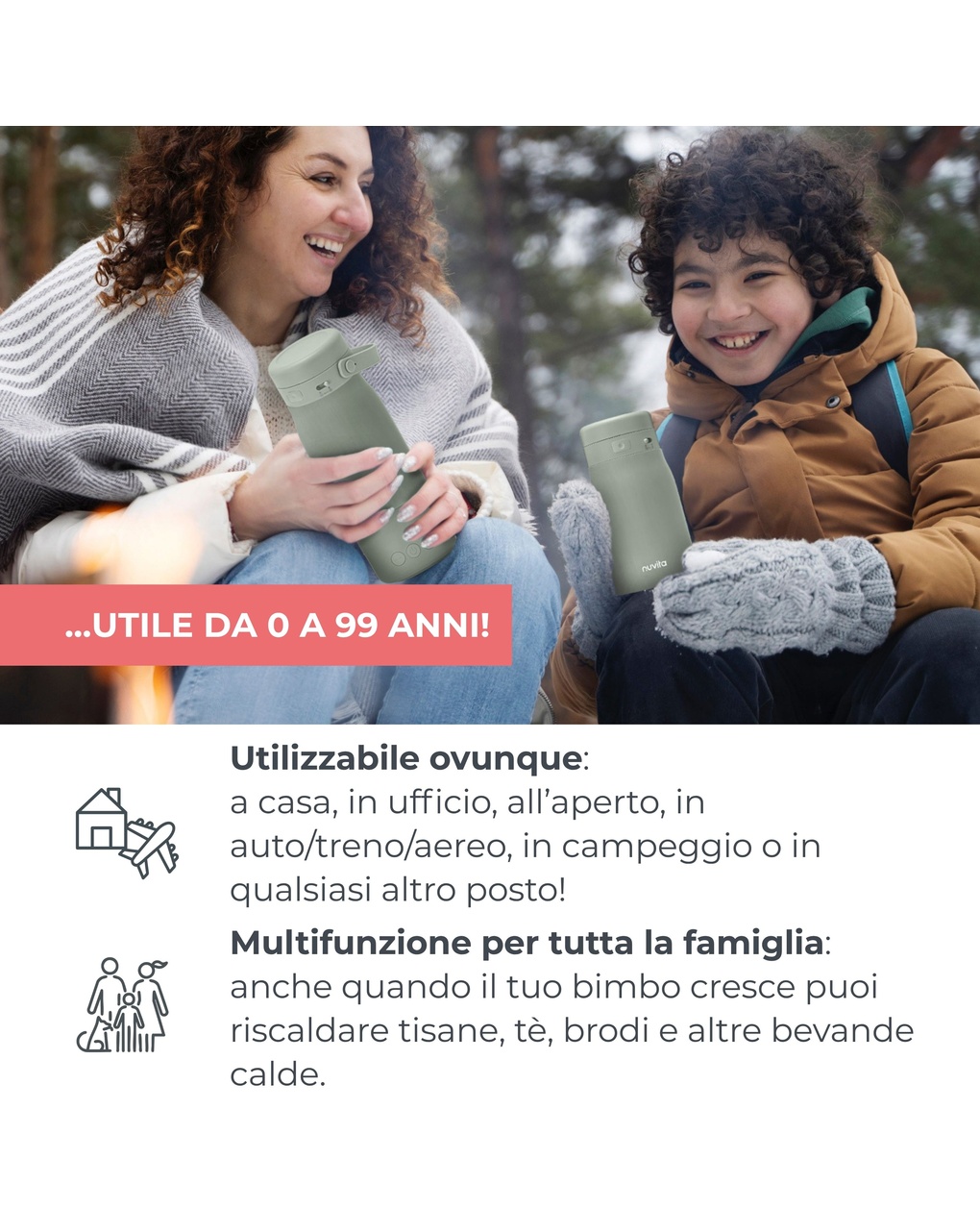 Bollitore e scalda latte portatile hot'n'go - nuvita