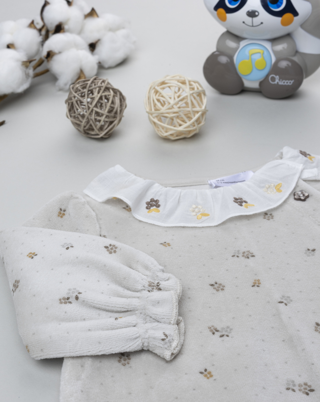 Tutina neonata ciniglia wood